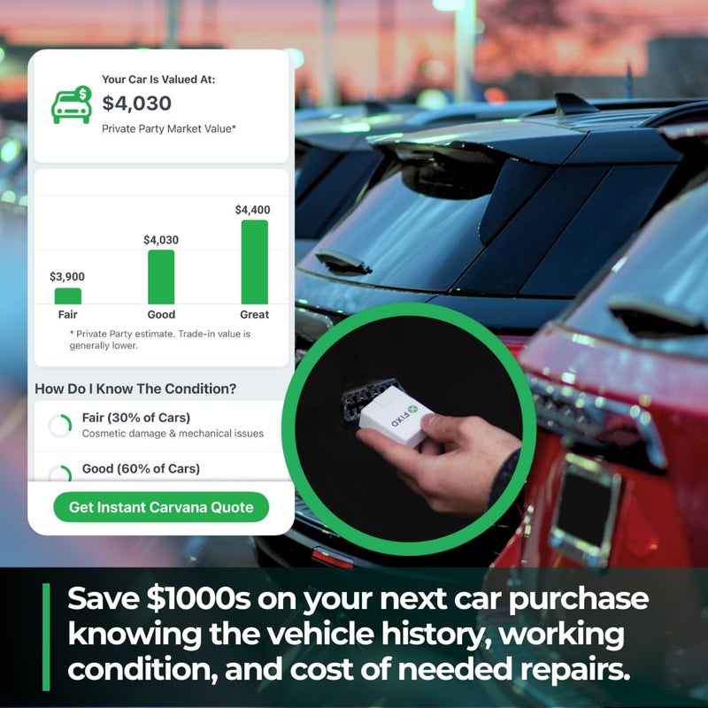 FIXD Bluetooth OBD2 Scanner for Car - Car Code Readers & Scan Tools for iPhone & Android - Wireless OBD2 Auto Diagnostic Tool to Check Engine & Fix All Cars & Vehicles â€˜96 or Newer (2 Pack) - Image 5